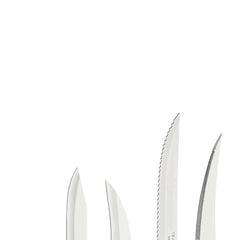 Jogo De Facas Tramontina Plenus 07 Peças Aço Inox Cabos Preto Resistente Para Cozinha Profissional