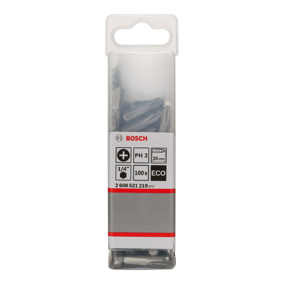 Ponta Parafusar Bosch Eco Extra Hard Ph2 25mm Phillips 100U