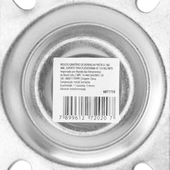 Rodízio Borracha Preto Giratório 1.5/16Pol 160mm 135kg MTX 6871755 Suporte Plataforma