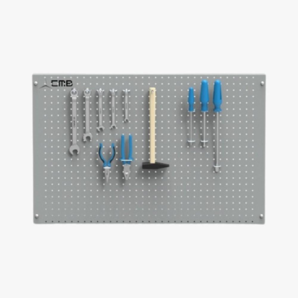 Painel perfurado Cinza Médio para Organização de ferramentas PANMD CMB