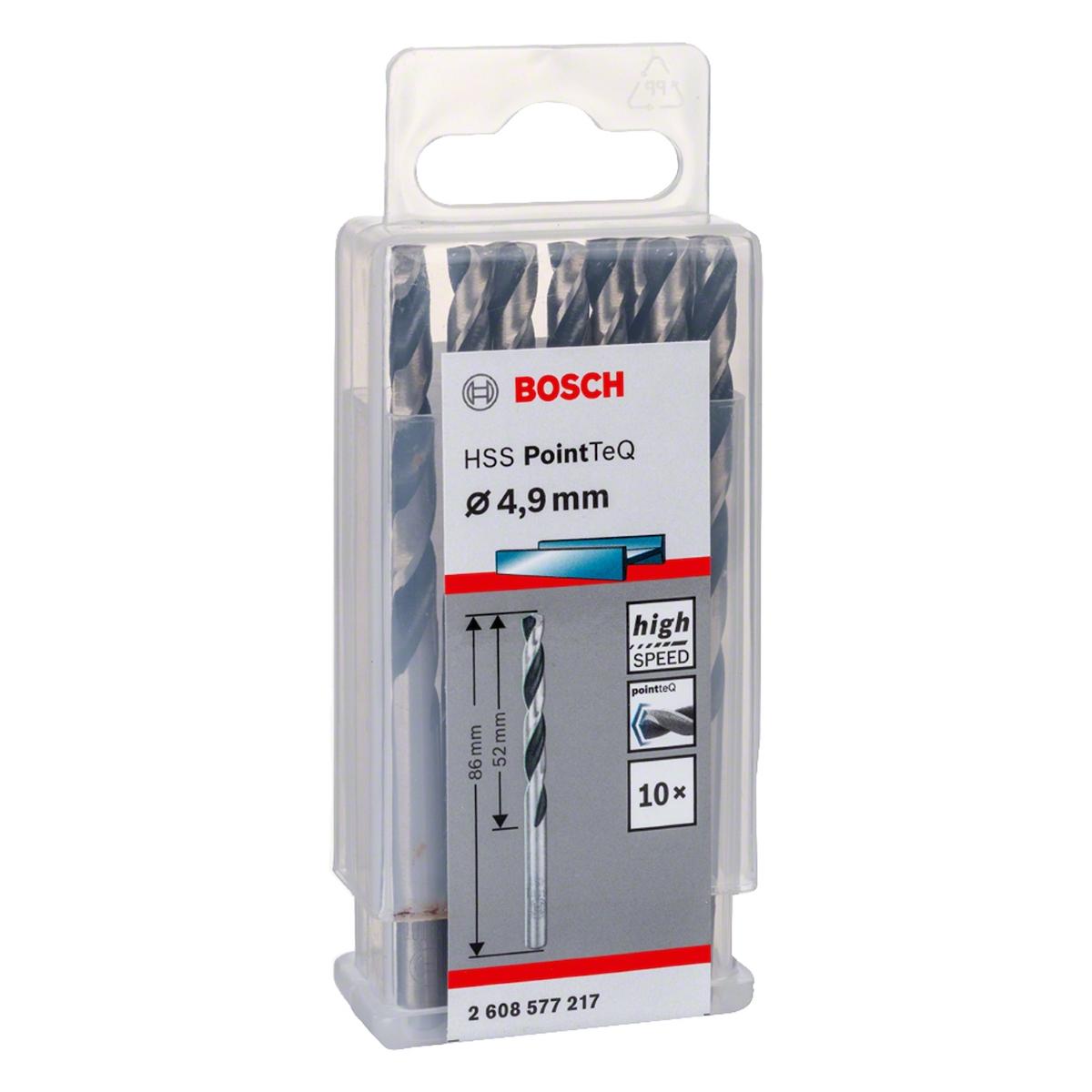 Broca Metal Bosch Aço Rápido Hss-Pointteq 4,9mm 10 Peças