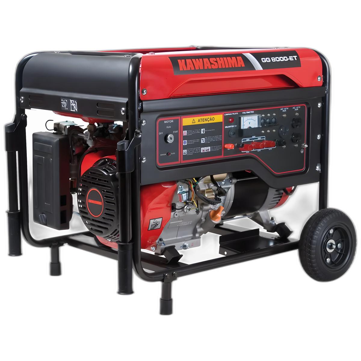 Gerador Gasolina Gg8000T 8 0Kw Trif.220/127V Kawashima