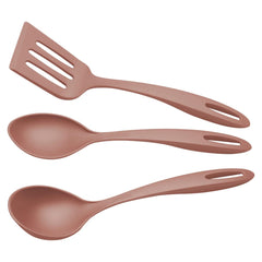 Jogo De Utensílios Tramontina Ability Nylon Mocaccino 03 Peças Resistente Até 180 Graus Celsius