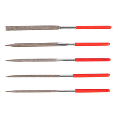 Jogo De Limas Agulha Diamantadas 140X70X3mm 5 Pçs Precisão Mtx 158339