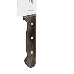 Faca Para Carne Tramontina Polywood Castanho Lâmina Em Aço Inox 10 Polegadas