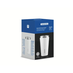 Copo Térmico Tramontina Exata Aço Inox Branco Sem Tampa 420 Ml Parede Dupla