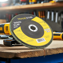 Disco Flap 180 mm G100 Fibra Reto Aço Tradestar
