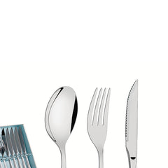 Faqueiro Tramontina Cosmos 24 Peças Aço Inox Facas Churrasco Acabamento Brilho E Fosco Resistente