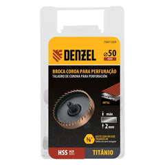 Serra Copo Metal 50mm Nitreto Titânio Denzel 72411655 M10x1.5 14mm