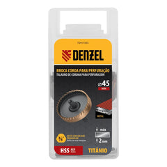 Serra Copo Para Metal Revestimento Nitreto Titânio 45mm Denzel 72411555 Precisão Durabilidade