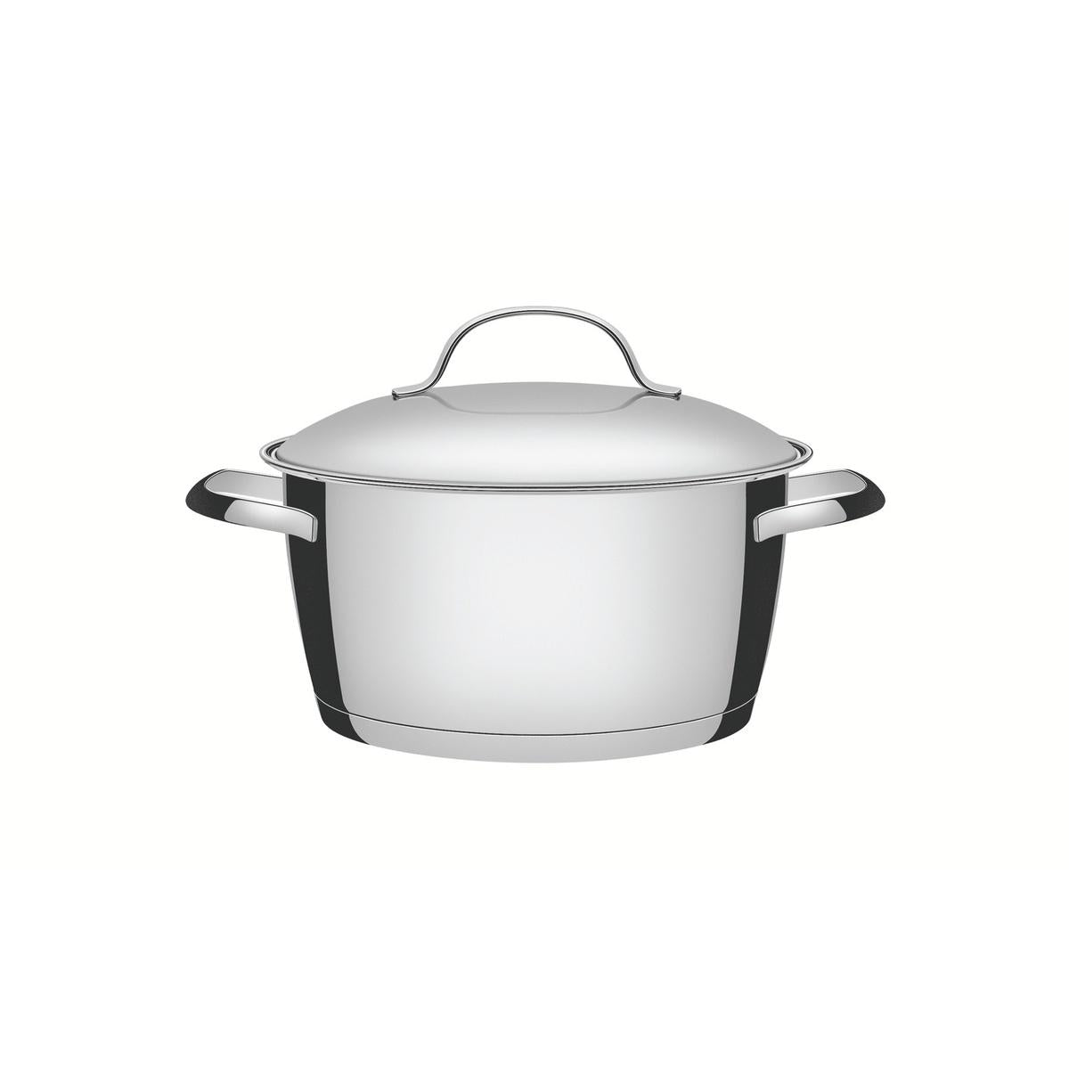Caçarola Funda Tramontina Allegra Aço Inox Fundo Triplo 22 cm 4,2 L Compatível Com Indução