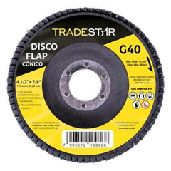 Disco Flap 115  mm G40 Fibra Cônico Aço Tradestar