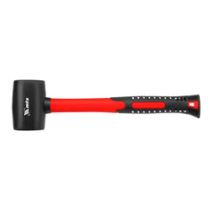 Martelo De Borracha Preta 225g Cabo Fibra De Vidro MTX 111759 Alta Resistência