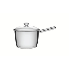 Caldeirão Tramontina Allegra Com Fundo Triplo Aço Inox 16 cm 2,1 L E Tampa De Vidro