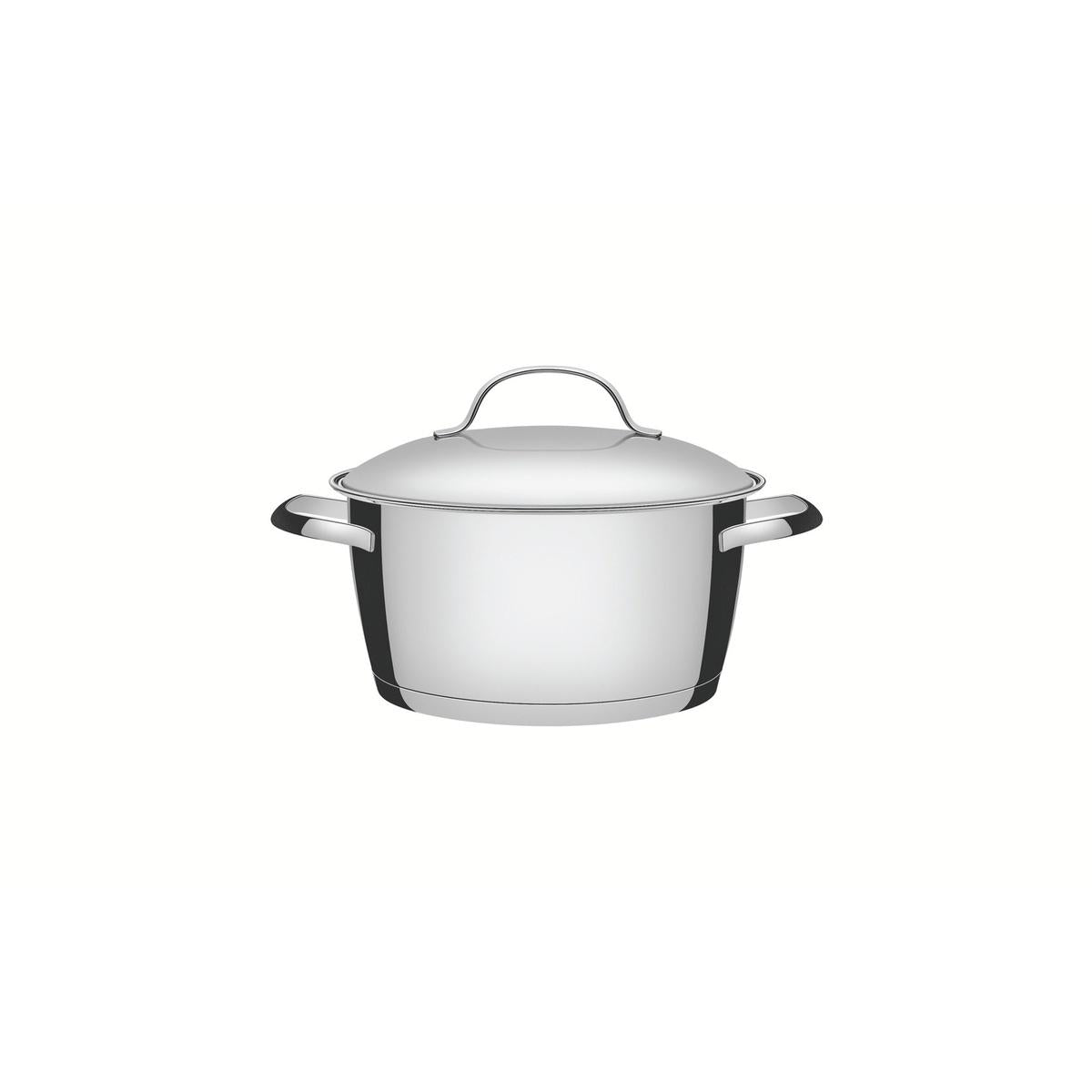 Caçarola Funda Tramontina Allegra Inox Fundo Triplo 20 cm 3,1 L Compatível Indução Forno 260°C