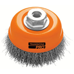 Escova Tipo Copo Arame Ondulado 4'' 0,3 mm M14 Tramontina PRO