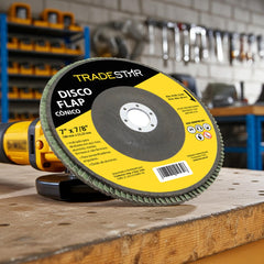 Disco Flap 180 mm G60 Fibra Conico Aço Tradestar
