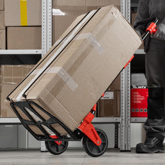Carrinho de Carga Dobrável Multiuso 150kg Plataforma 485x350mm 2 Rodas Dobrável MTX