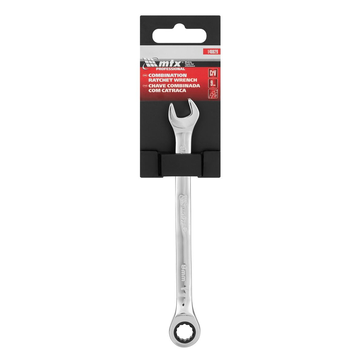 Chave Combinada Catraca 9mm Aço CrV Cromada Niquelada Espelhada MTX 148029