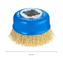 Escova De Aço Copo X-Lock Ondulado 75mm Bosch
