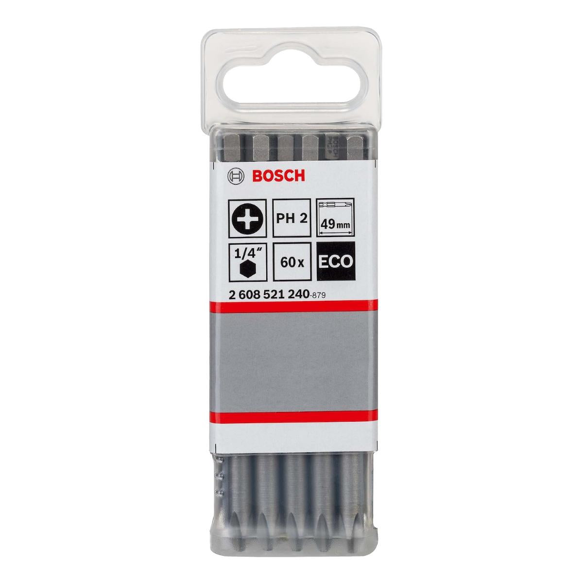 Ponta P/Parafusar Bosch Eco Extra Hard Ph2 49mm Phillips 60U