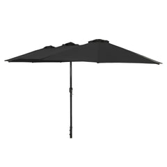 Ombrellone Retangular Oversize 4,50m x 2,65m Preto Bel Alumínio Central Manivela FPS 60 Quiosque