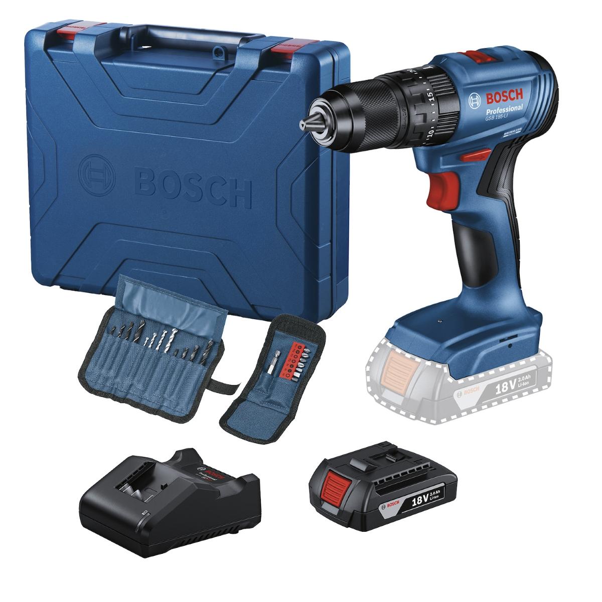 Furadeira Parafusadeira Impacto 18V Bosch Gsb185Li-1Bx