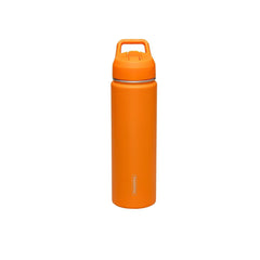 Garrafa Térmica Tramontina 650 Ml Aço Revestido Laranja Com Canudo Vácuo