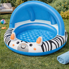 Piscina Infantil Inflável Zebra Bel 26 Litros com Cobertura e Proteção UV