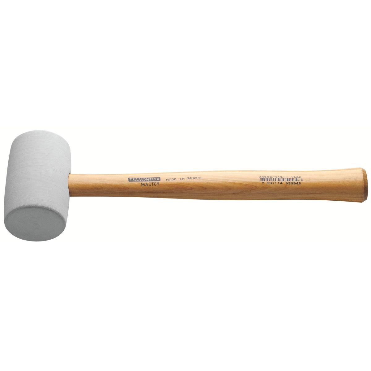 Martelo de Borracha 450g Tramontina MASTER com Cabo de Madeira Modelo Americano - Ideal para Pisos e Móveis
