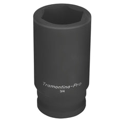 Soquete de Impacto Sextavado Longo 32mm 3/4'' Aço Cromo Molibdênio Tramontina PRO