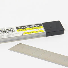 Lâmina para Estilete 18 mm com 10 Peças Tradestar
