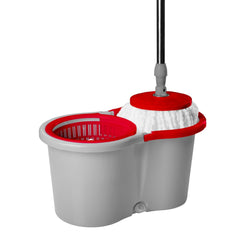 MOP Giratório WAP com Sistema Giratório, Mop de Microfibra e Cabo Ajustável