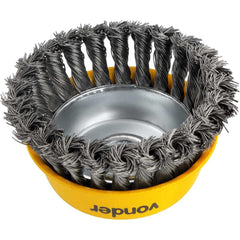 Escova Copo 4'' Rosca M14 8500Rpm Aço Inox Torcido Vonder