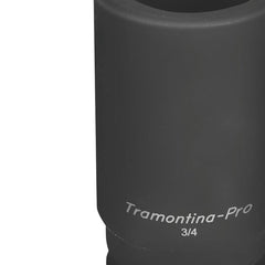 Soquete de Impacto Sextavado Longo 36mm 3/4'' Aço Cromo Molibdênio Tramontina PRO