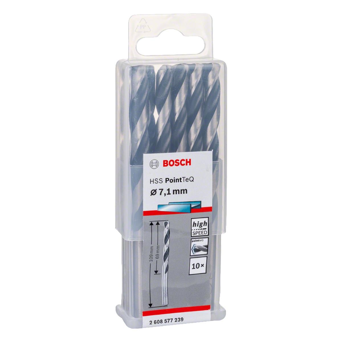 Broca Metal Bosch Aço Rápido Hss-Pointteq 7,1mm 10 Peças
