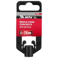 Broca Para Concreto 6 X 210 Mm Sds Plus Carboneto De Tungstênio Mtx