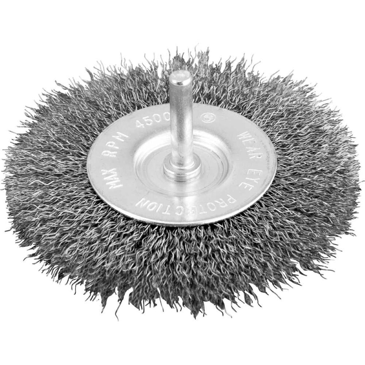 Escova Circular 4X1/2'' Haste 1/4'' 4500Rpm Aço Inox Ondulado Vonder
