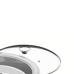 Kit Para Servir Tramontina Ciclo 3 Peças Redondo Aço Inox Com Tampa De Vidro Elegante Sofisticado