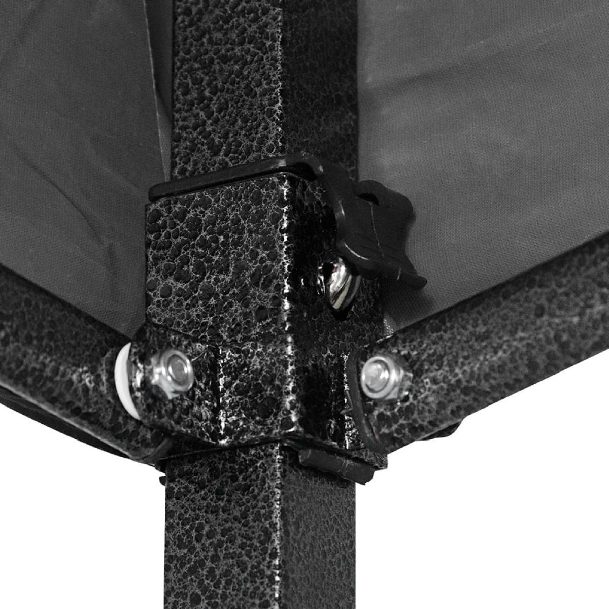 Tenda Gazebo Dobrável Pagoda 3m x 3m Preta Bel Proteção Solar FPS 60 Estrutura Aço Epóxi - Guimepa