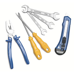 Kit de Ferramentas Tramontina 7 Peças com Alicate, Estilete e Chaves de Fenda e Fixas
