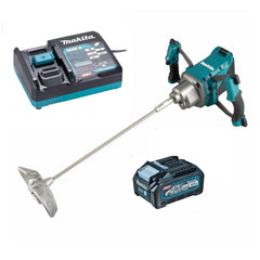 Misturador de Massa Tinta Argamassa Com 1 Bateria Carregador Haste Lâmina UT001GM101 Makita