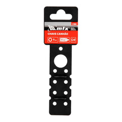 Chave Canhão 9mm CrV MTX 1170555 - Aço Cromo Vanádio, 52 HRC, Niquelada, Com Cartão de Suspensão