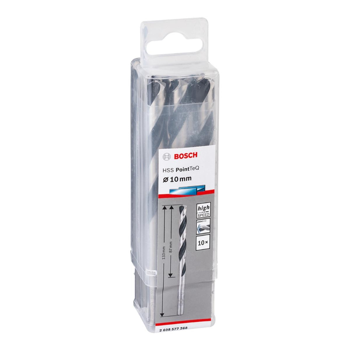 Broca Metal Bosch Aço Rápido Hss-Pointteq 10,0mm 10 Peças