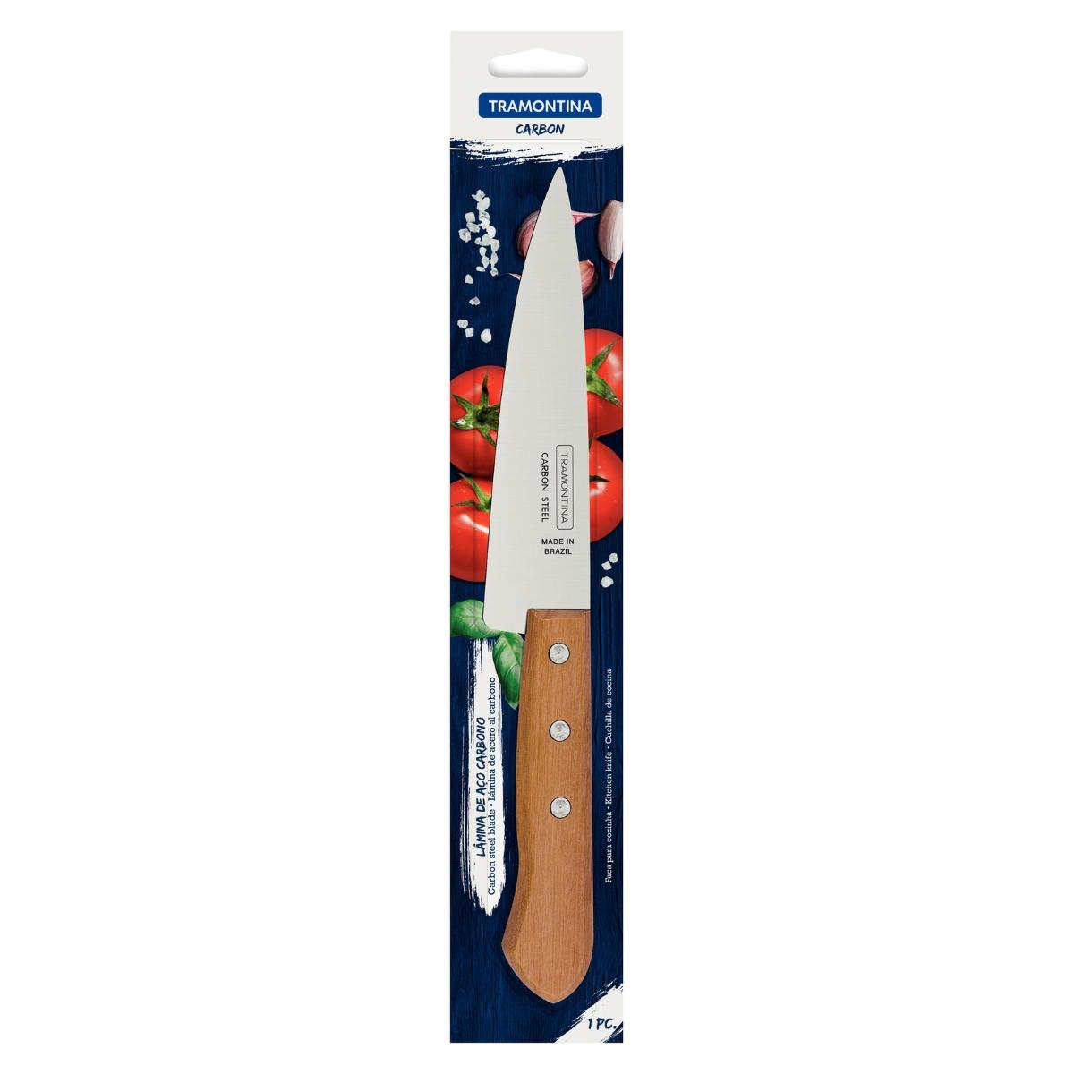Faca Peixeira Tramontina Aço Carbono 6 Polegadas Cabo De Madeira Profissional Para Carne Cozinha