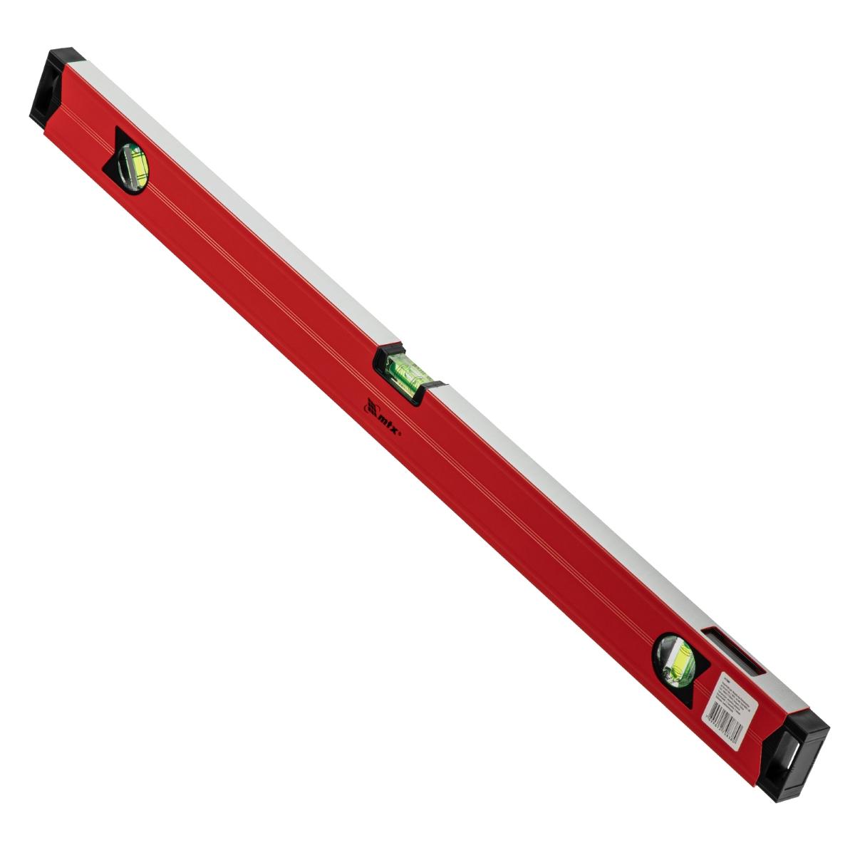 Nível Alumínio Reforçado 800mm 3 Bolhas + Espelho MTX 347089 Precisão Profissional