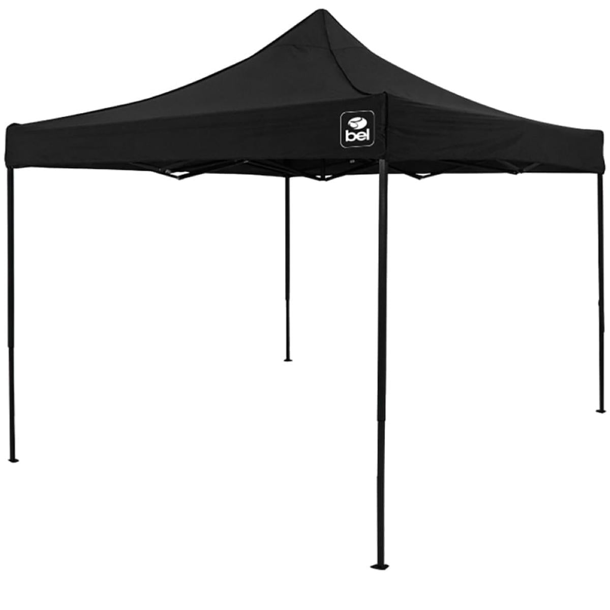 Tenda Gazebo Dobrável Pagoda 3m x 3m Preta Bel Proteção Solar FPS 60 Estrutura Aço Epóxi - Guimepa