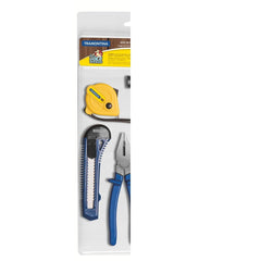 Kit Ferramentas Tramontina 4 Peças Martelo Estilete Alicate Trena Para Reparos Domésticos