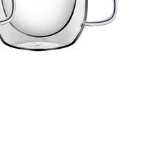 Conjunto 2 Xícaras De Vidro Duplo Tramontina Para Chá E Cappuccino 200ml Com Isolamento Térmico