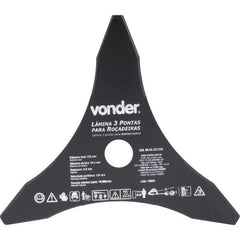 Lâmina 3 Pontas para Roçadeira 255x25,4x3,0mm Vonder